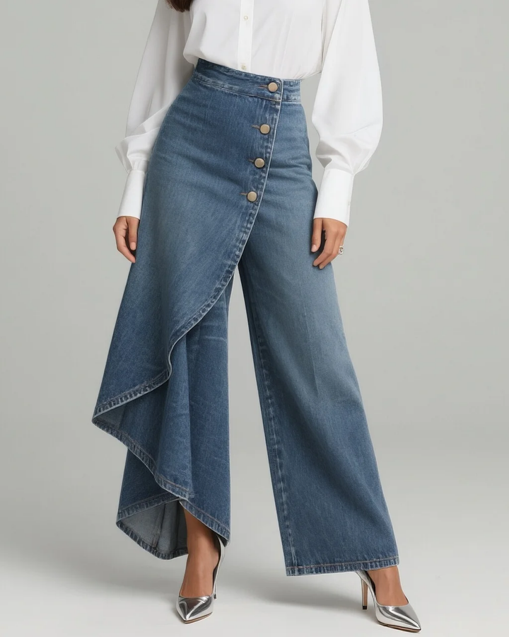 Stephanie™ - Denim Wrap Trousers