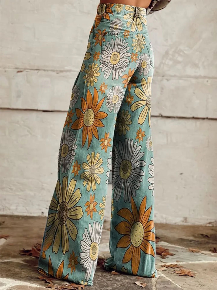 Léna - Floral Wide Leg Trousers