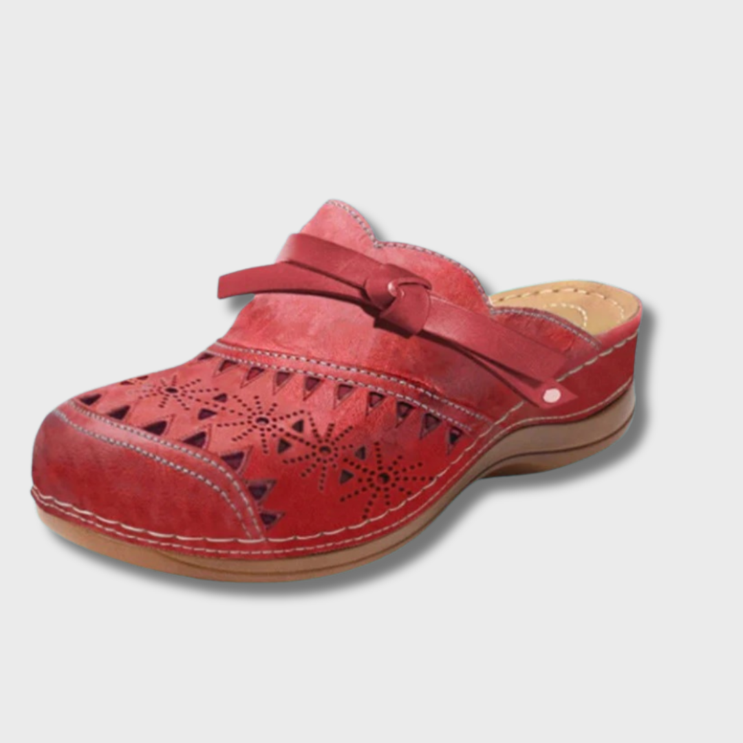 Nicolina™ | Orthopaedic Bow Hollow-Out Flat Mules