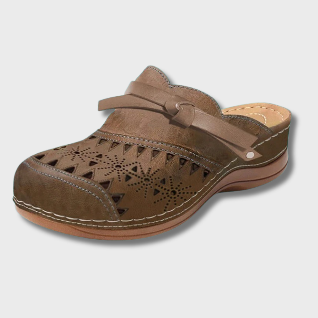 Nicolina™ | Orthopaedic Bow Hollow-Out Flat Mules