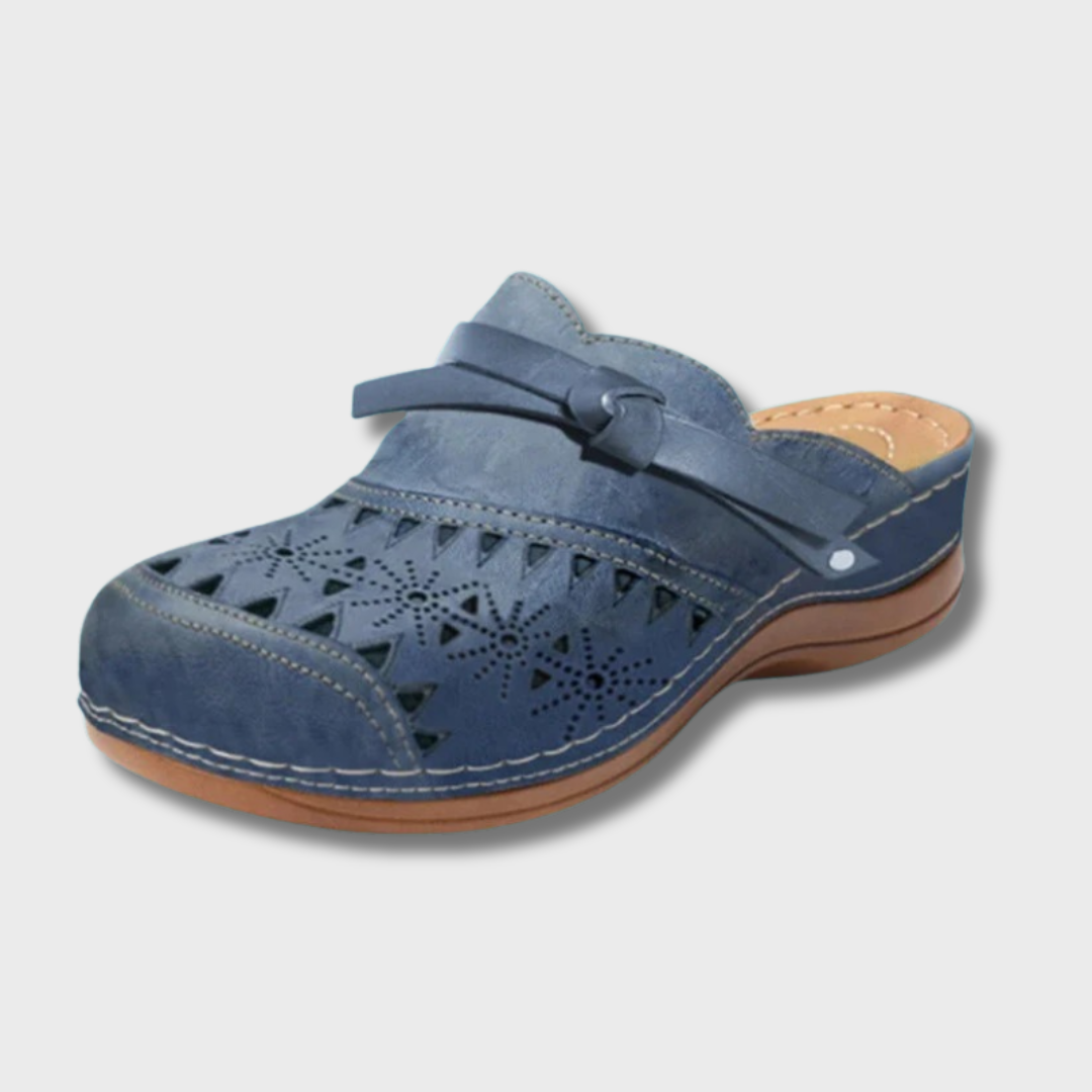 Nicolina™ | Orthopaedic Bow Hollow-Out Flat Mules