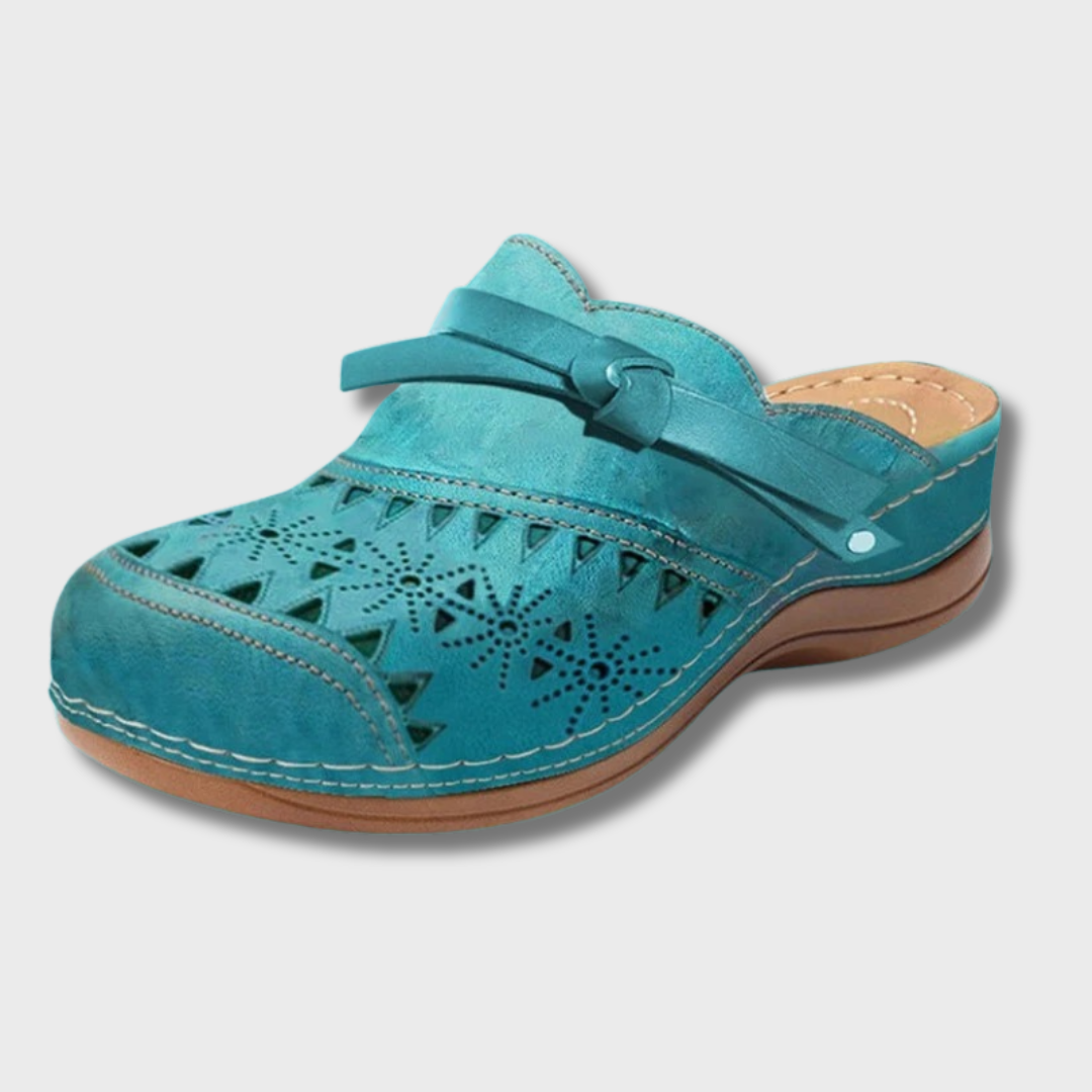 Nicolina™ | Orthopaedic Bow Hollow-Out Flat Mules