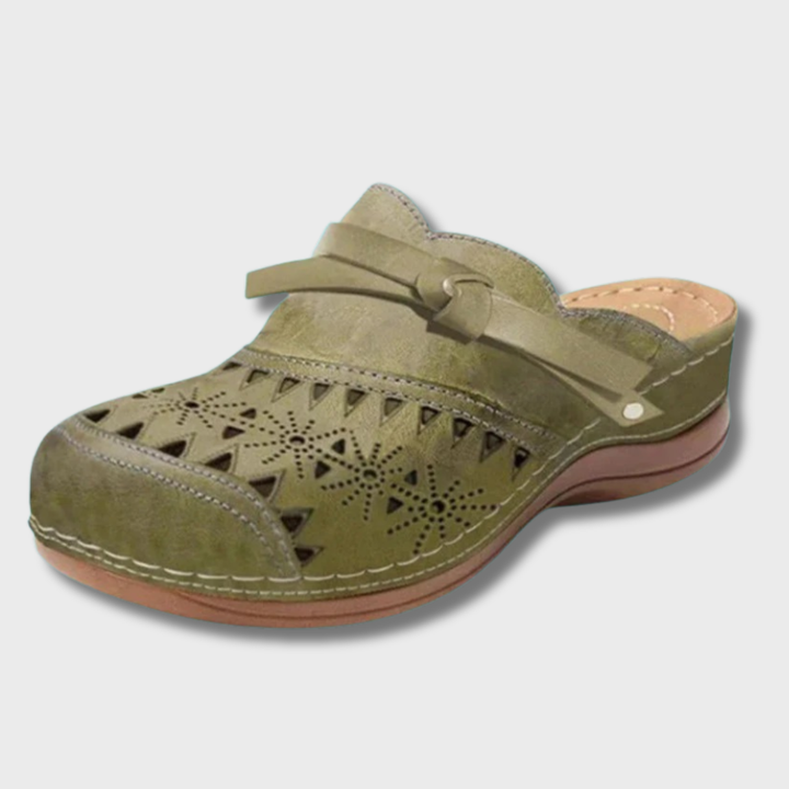 Nicolina™ | Orthopaedic Bow Hollow-Out Flat Mules