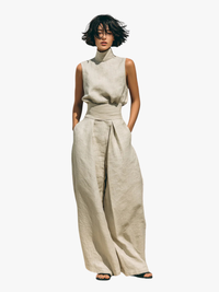 SARAH | WOMEN'S WIDE LEG LINEN SET