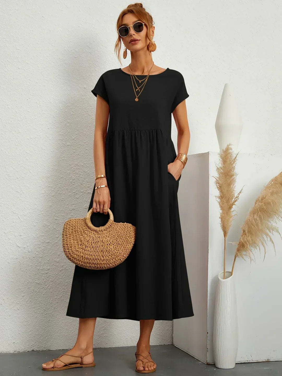 Gabrielle™ - Timeless Elegance Midi Dress