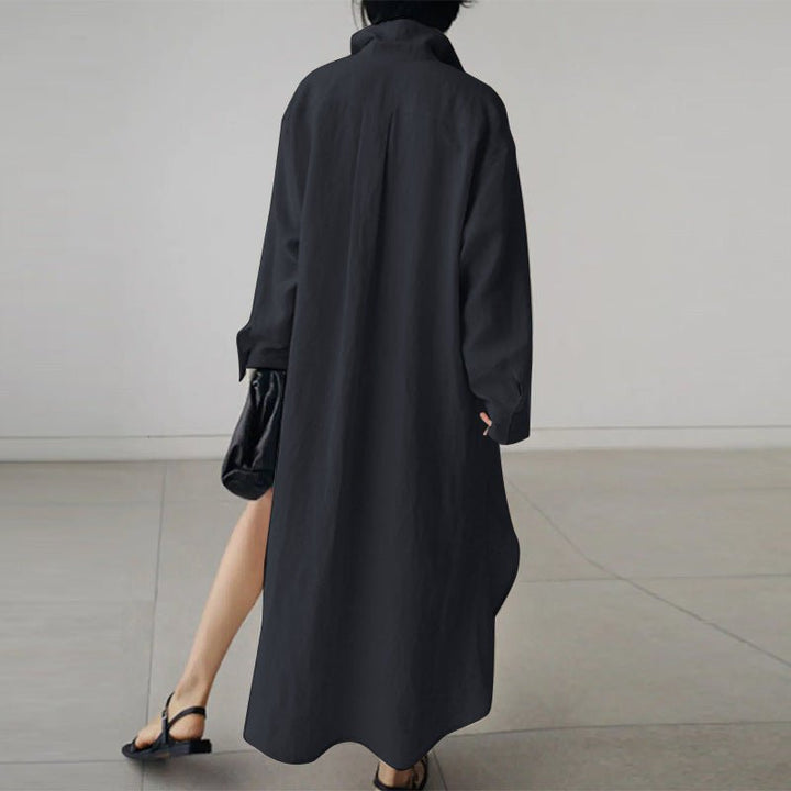 Oversized Linen Shirt Dress – Effortless & Breathable