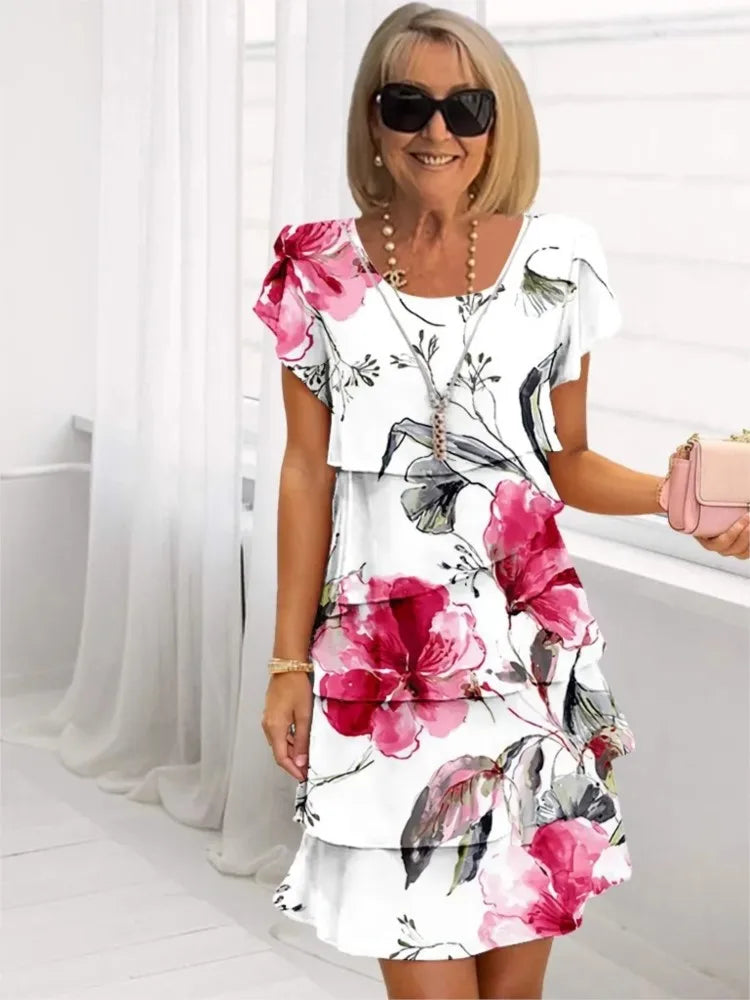 Camille – An elegant, flowing dress with ruffles