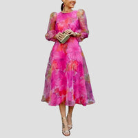 Aria | Floral Print Midi Dress