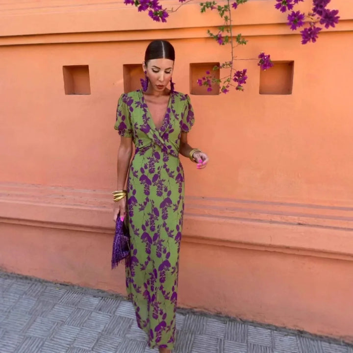 Velmira™ | The Elegant Tummy-Flattering V-Neck Dress