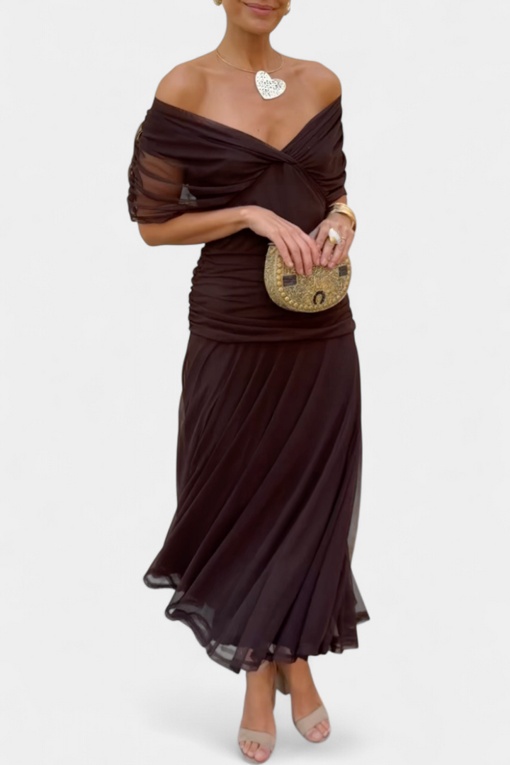Florendra™ | The Flattering Floral V-Neck Dress
