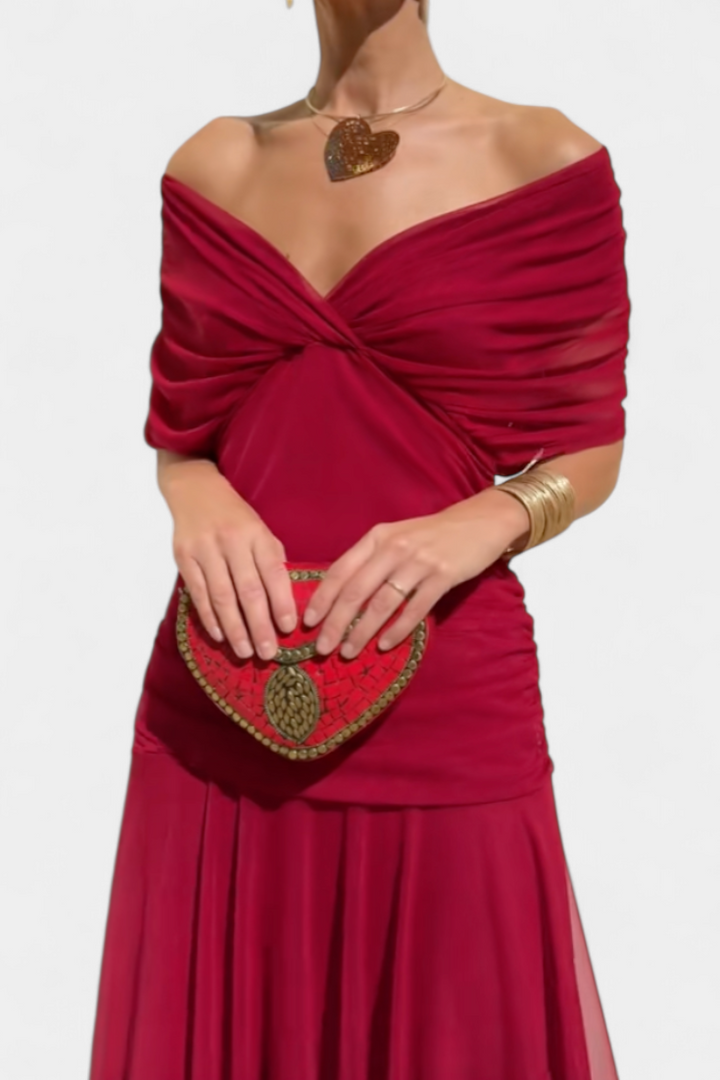Florendra™ | The Flattering Floral V-Neck Dress