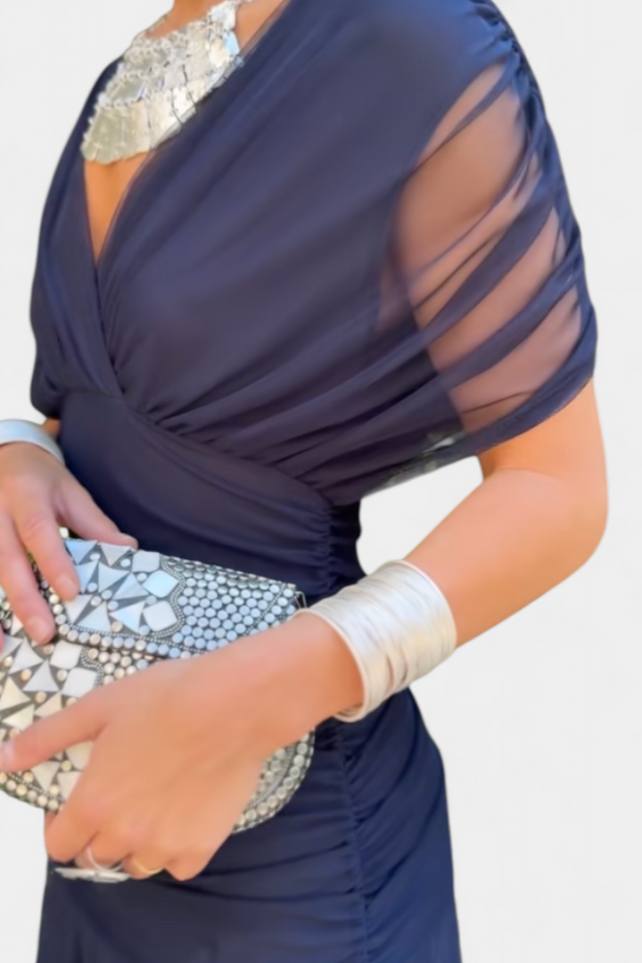 Florendra™ | The Flattering Floral V-Neck Dress