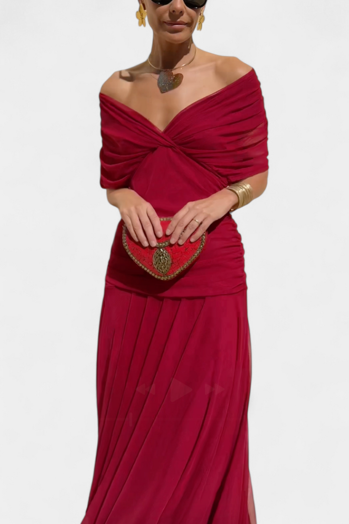 Florendra™ | The Flattering Floral V-Neck Dress