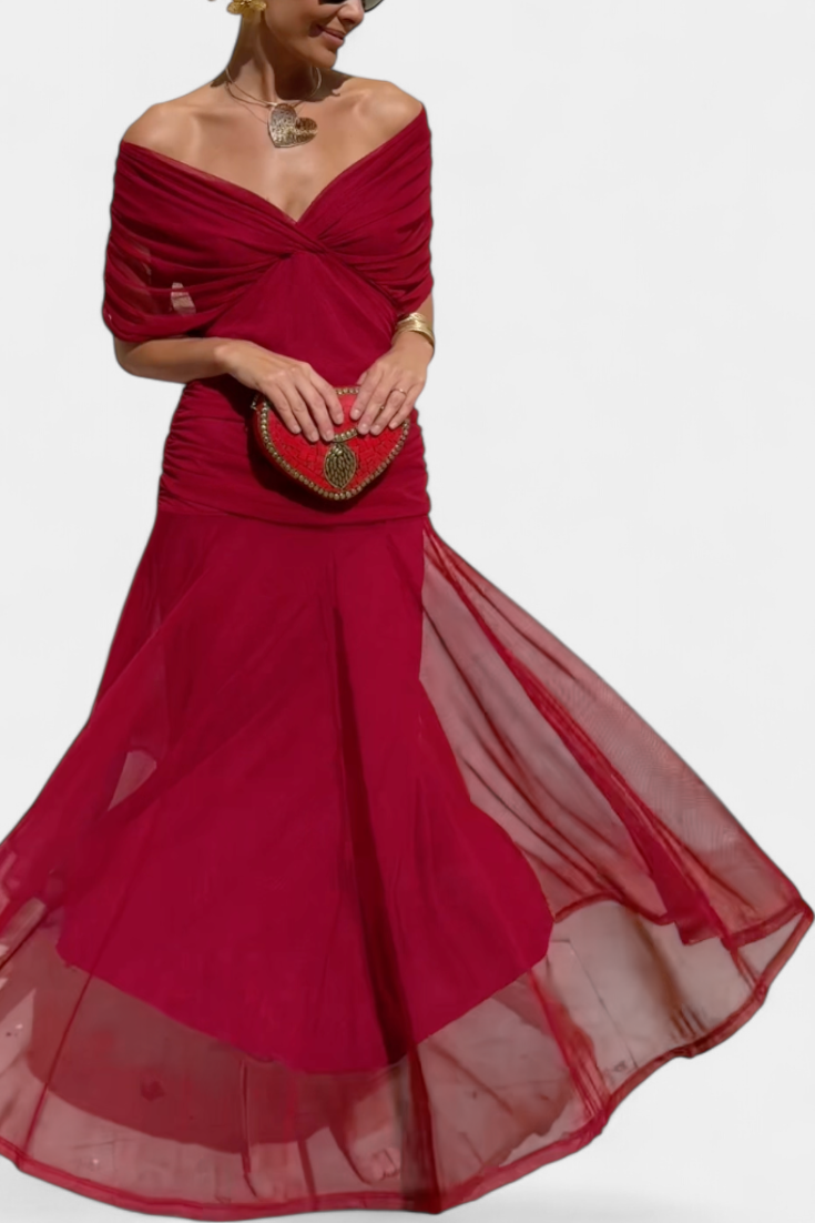 Florendra™ | The Flattering Floral V-Neck Dress