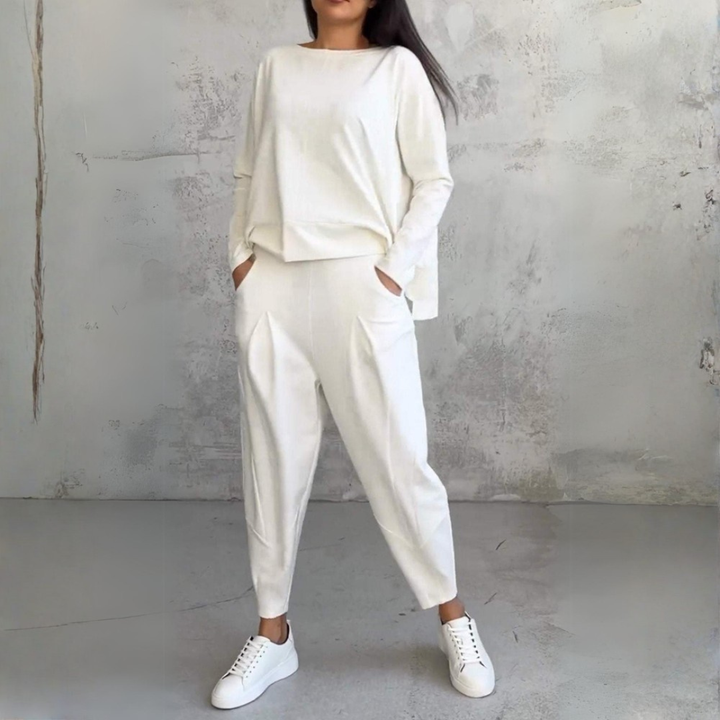 Jackquelin™ Elegant Lounge Set | Matching Chic Top and Trousers