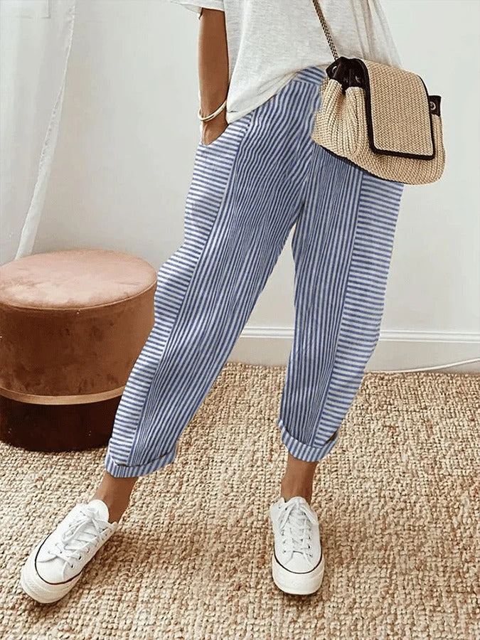Maria - Striped Maria Trousers