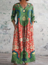 Eleanor | Elegant Vintage Floral Maxi Dress