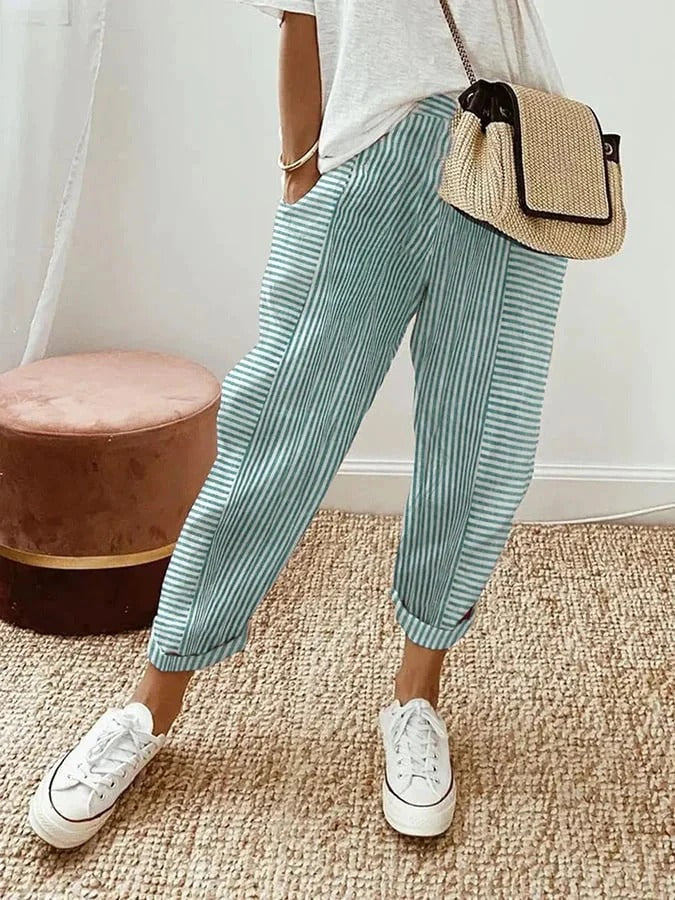 Maria - Striped Maria Trousers