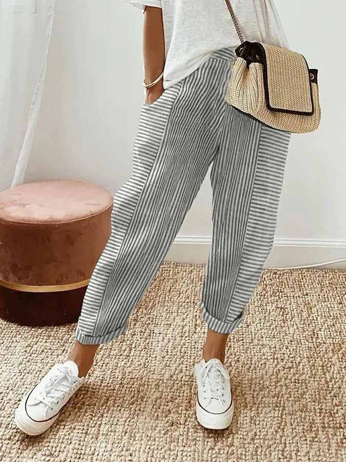Maria - Striped Maria Trousers