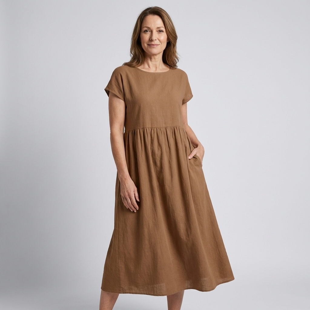 Charlotte | Timeless Linen Midi Dress
