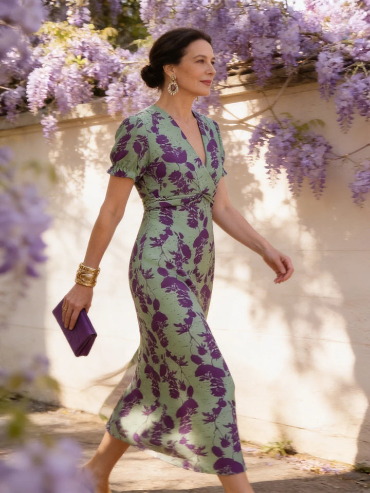 Velmira™ | The Elegant Tummy-Flattering V-Neck Dress