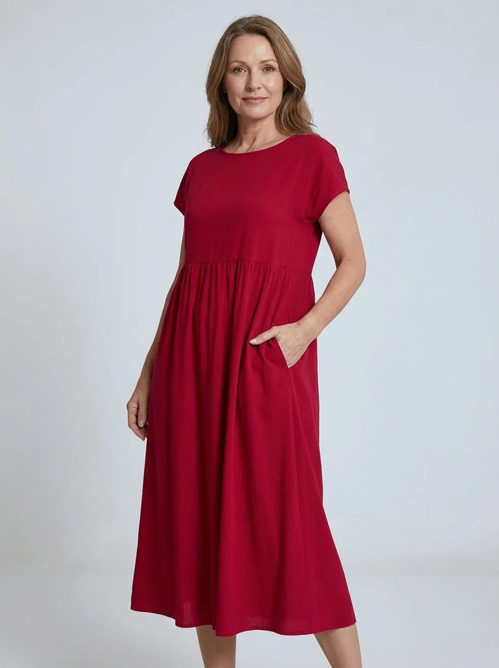 Charlotte | Timeless Linen Midi Dress