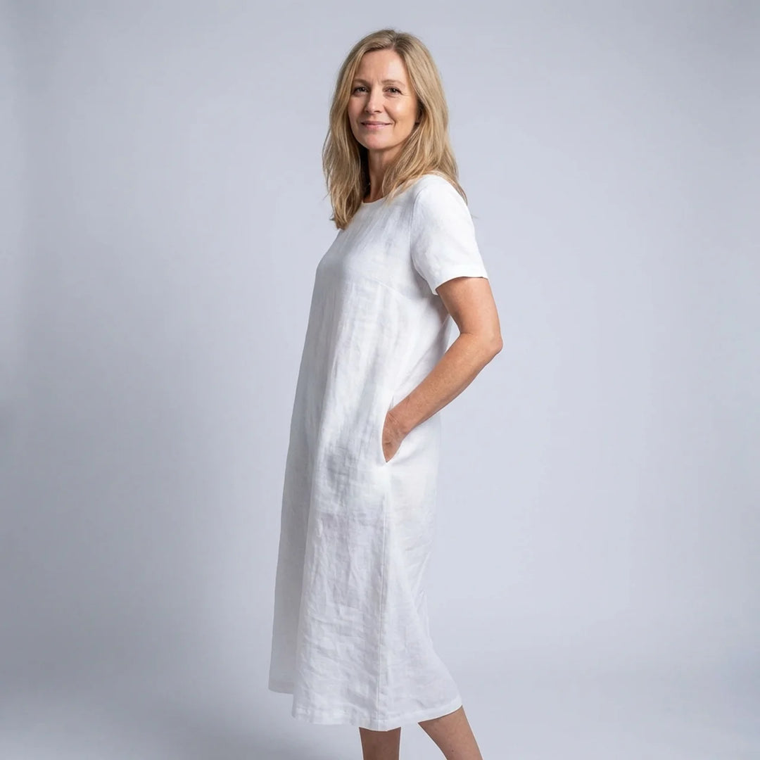 Charlotte | Timeless Linen Midi Dress