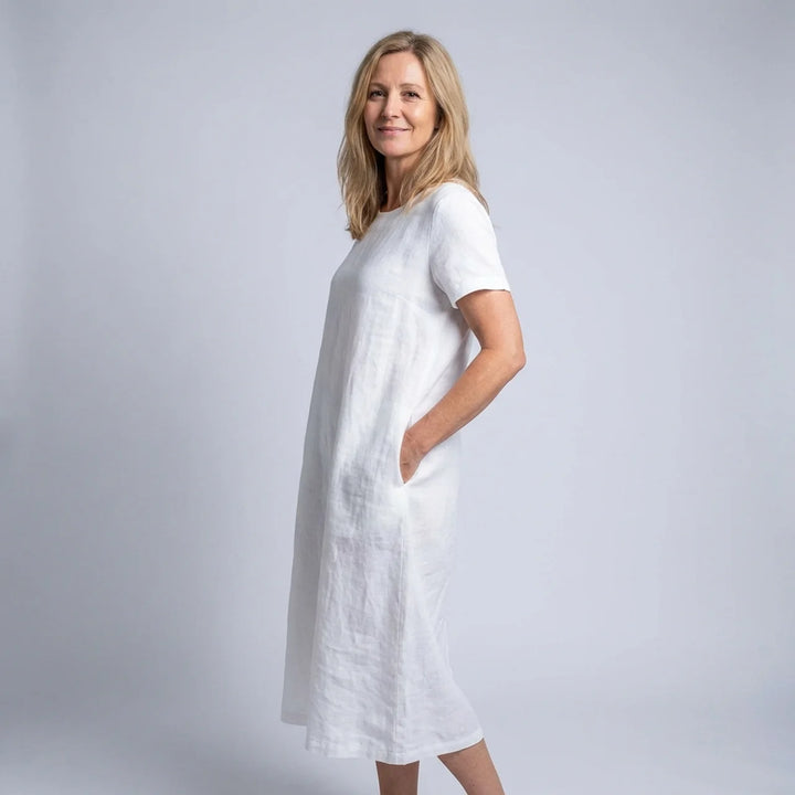 Charlotte | Timeless Linen Midi Dress