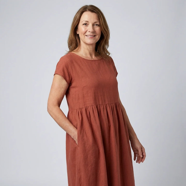 Charlotte | Timeless Linen Midi Dress