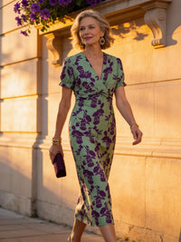 Velmira™ | The Elegant Tummy-Flattering V-Neck Dress