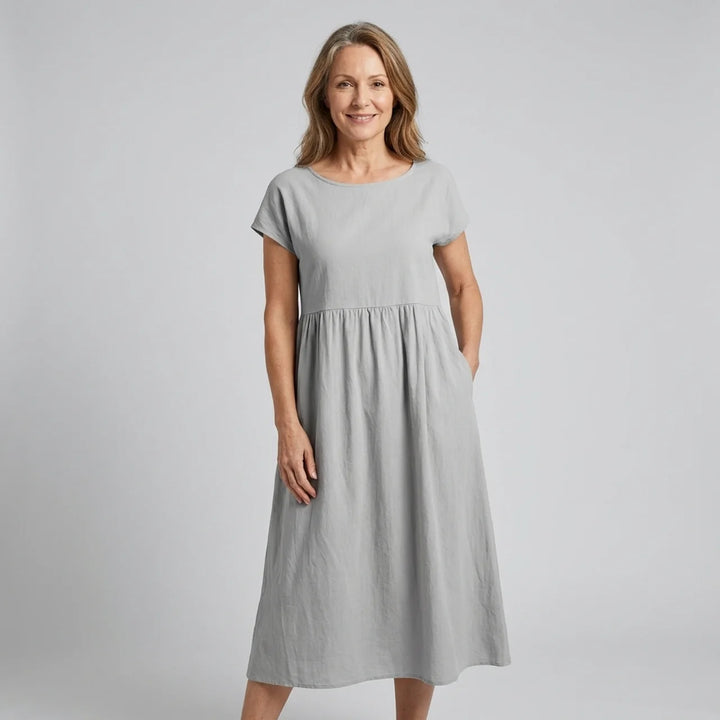 Charlotte | Timeless Linen Midi Dress