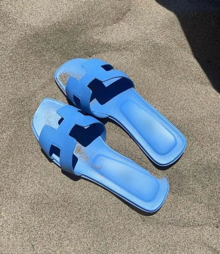 H Strap Leather Sandals For Everyday Comfort And Style