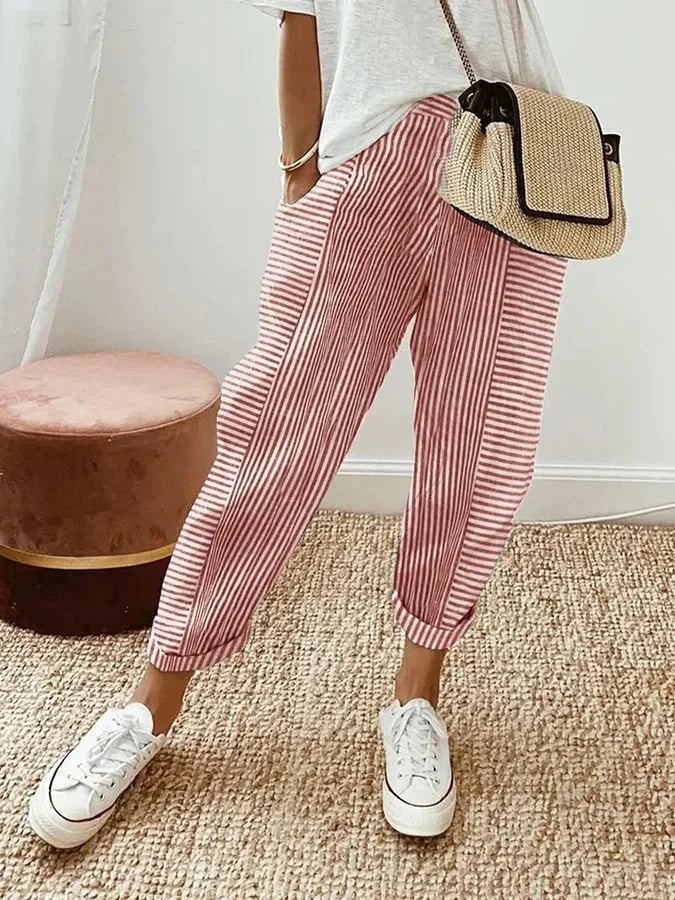 Maria - Striped Maria Trousers