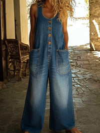 Saylor | Vintage Washed Cotton Denim Dungarees